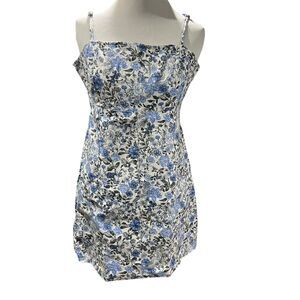 Wild Fable Cottage Fairy Women’s L Floral Mini Dress Spaghetti Strap Zip Back